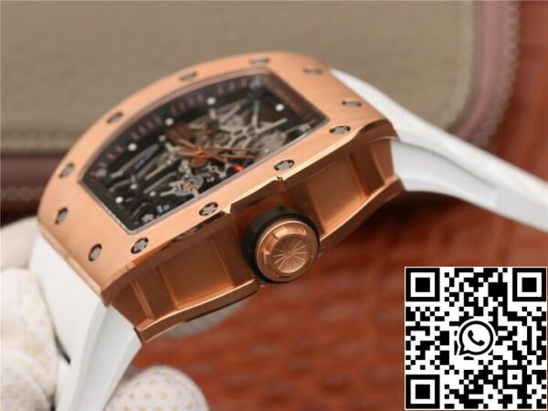 6 64 fe01c082 399f 4a72 bf91 f3674840c939 Richard Mille RM035 Americas KV Factory 1:1 Best Edition с розово-золотым белым ремешком