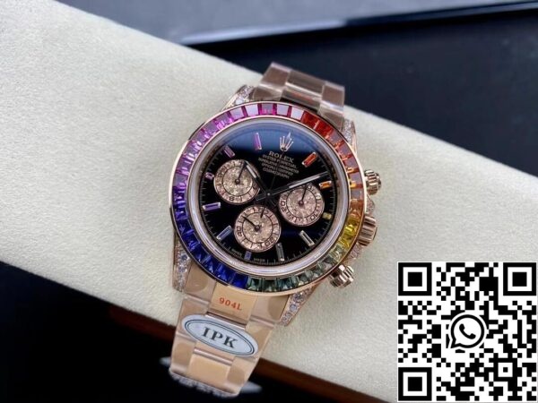 6 65 afac2861 497d 4338 a920 c6d07eb7bd5b Rolex Daytona 116595 RAINBOW Rose Gold 1:1 Най-добро издание IPK Factory Rose Gold