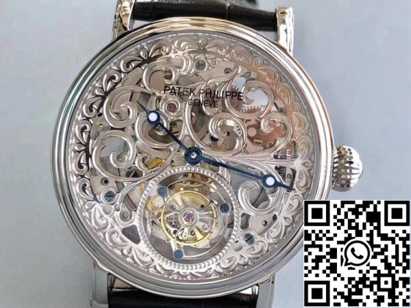 6 69 fabf887d 365c 4654 8e7e 0377758949d7 Patek Philippe Tourbillon P83000 1:1 Best Edition Quadrante argentato Tourbillon svizzero