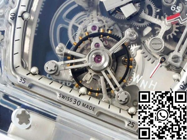 6 72 96d20c54 242a 475b a31b b77d12397188 Richard Mille RM 56-01 Tourbillon 1:1 Best Edition RM Factory Weißes Kautschukarmband