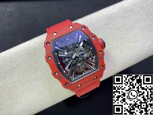 6 76 5f398fea 1470 41f5 af64 98bed489fc3f Richard Mille RM12-01 Tourbillon 1:1 Best Edition RM Factory Cassa in fibra di carbonio rossa