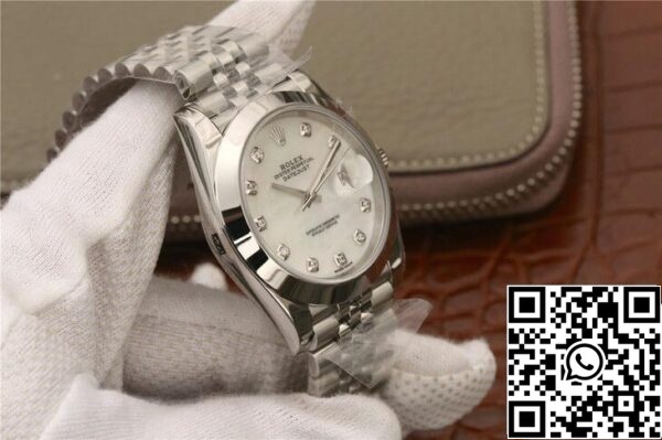 6 77 Rolex Datejust M126300 1:1 Best Edition EW Fabriek Witte Fritillary Wijzerplaat