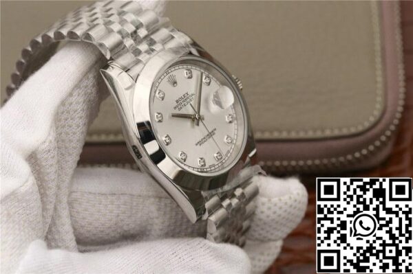 6 78 7dee2c48 6325 40c8 bfd1 7838879a7f20 Rolex Datejust M126300 1:1 Best Edition EW gyári gyémántbetétes számlapja