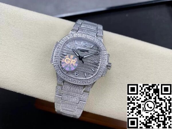 6 7 7 8B8B8FF 634B 495F A1B9 8BFA4155555BD5 Patek Philippe Aquanaut 7118/1450G-001 1:1 Best Edition GR Factory Dial Diamond Dial