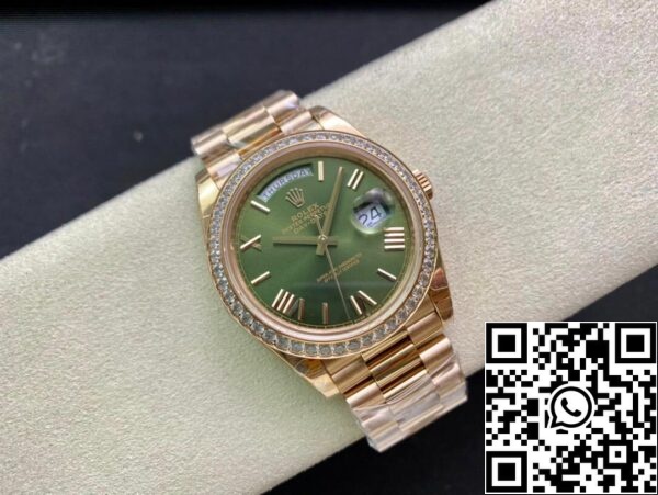 6 8 Rolex Day Date M228345RBR-0011 1:1 Mejor Edición EW Esfera Verde de Fábrica