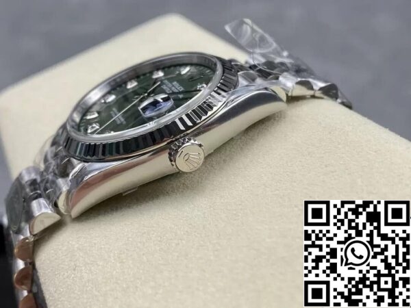 7 10 Rolex Datejust M126234-0055 36MM 1:1 Migliore Edizione Quadrante Verde Fabbrica Pulito