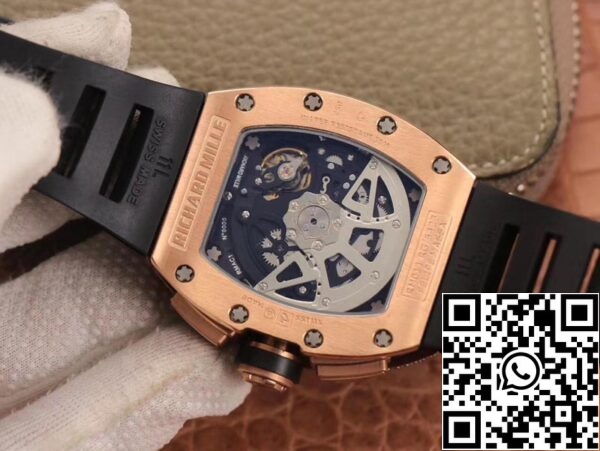 7 102 5e6282fb 0a80 4f7e aa42 6be0290aba5b Richard Mille RM011 RG/5423 1:1 Best Edition KV Fabrieksroze Goud Diamant Zwitsers uurwerk