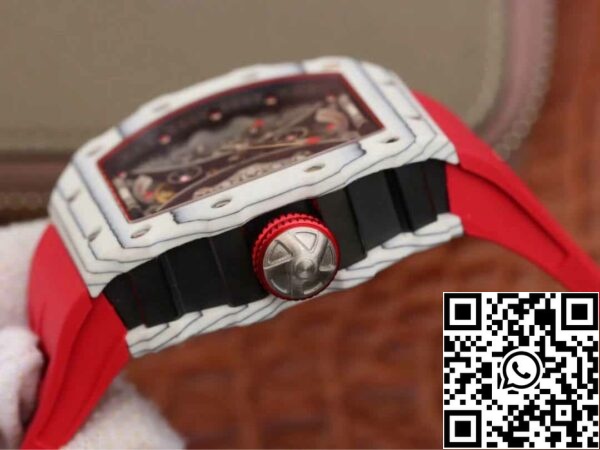 7 108 c023d0b3 14c2 44db b542 62eb6258c14c Richard Mille RM53-01 1:1 Best Edition KV Factory TPT Carbon Fiber Red Strap