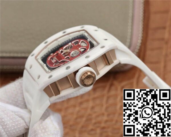 7 109 c536124b 1ded 4358 b2af b961e63ce1f0 Richard Mille RM52-01 1:1 Meilleure édition KV Factory Céramique blanche