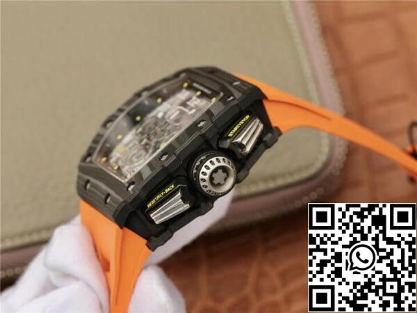 7 111 3f1271bd 87be 489e 9fb9 956219f20ae9 Richard Mille RM11-03 1:1 Best Edition KV Factory Carbon Fiber Orange Strap