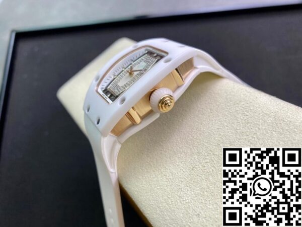 7 117 abc1dbf7 deeb 4bcf a1a6 1900e6a0203d Richard Mille RM 07-01 1:1 Mejor Edición RM Factory Cerámica Blanco Correa