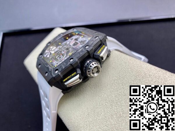 7 126 53cacac1 5b81 45b1 a25e 01797a57d46c Richard Mille RM011-03 1:1 Best Edition KV Factory Carbon Fiber White Strap