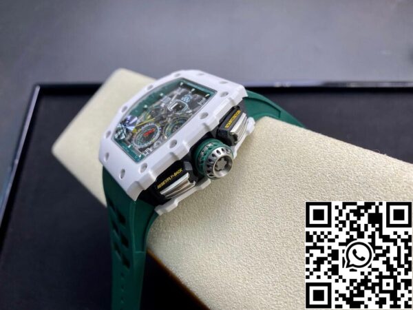 7 156 Richard Mille RM011-03 1:1 Najlepsza edycja KV Factory Zielony pasek