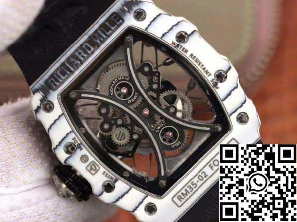 7 162 Richard Mille Pablo Mac Donough RM53-01 1:1 Best Edition Ελβετικός μηχανικός μηχανικός μηχανισμός ETA Εισαγόμενος Σκελετός καντράν Μαύρο λουράκι από καουτσούκ