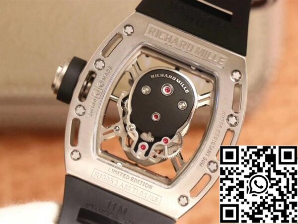 7 16 ad9b7fc0 a6fb 4ff9 bca7 8ae87bcac646 Richard Mille RM052 1:1 Best Edition ZF Factory Silver Skull Dial Swiss Movement