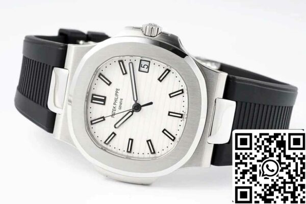 7 17 198b2639 7ccf 4240 bbb0 033f8396ef6e Patek Philippe Nautilus 5711 1:1 Best Edition PPF Factory Valkoinen soittaa kumiranneke