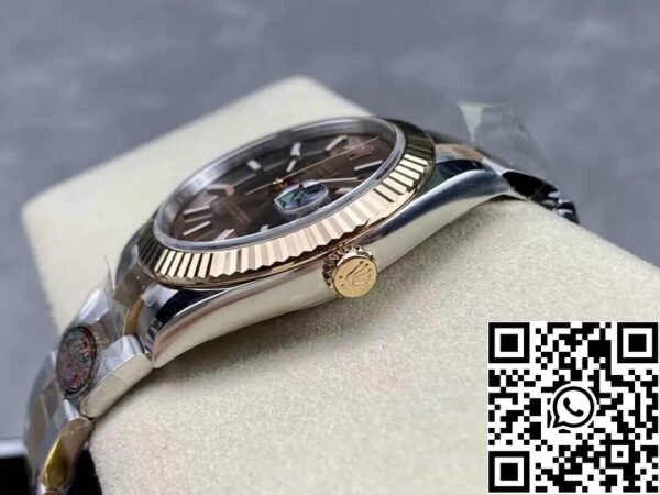 7 18 5c15b123 3bec 465e a59b cc56434343e87d Rolex Datejust 41MM M126331-0001 1:1 Best Edition Clean Factory csokoládé számlapja