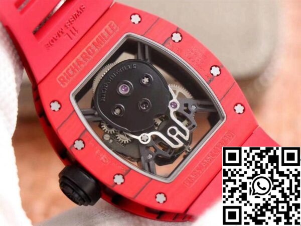 7 191 Richard Mille RM052-01 1:1 Best Edition JB Factory Red Ceramic Swiss Tourbillon