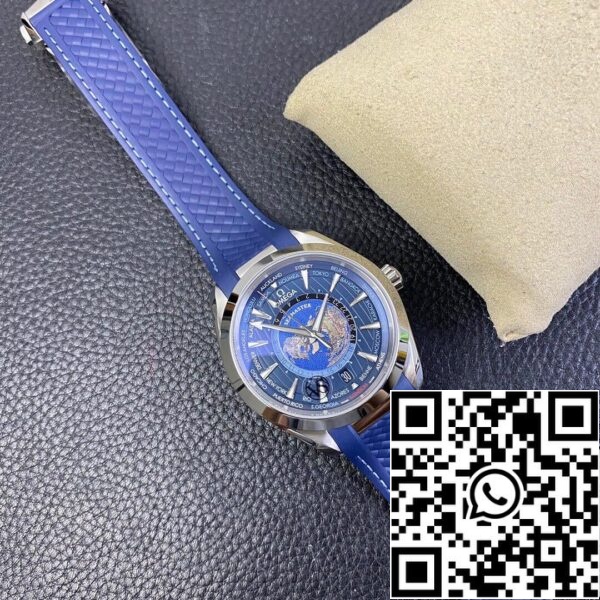 7 226 Omega Seamaster Aqua Terra GMT Wereldtijdklok 220.12.43.22.03.001 1:1 Beste Editie VS Fabriek Blauwe Wijzerplaat