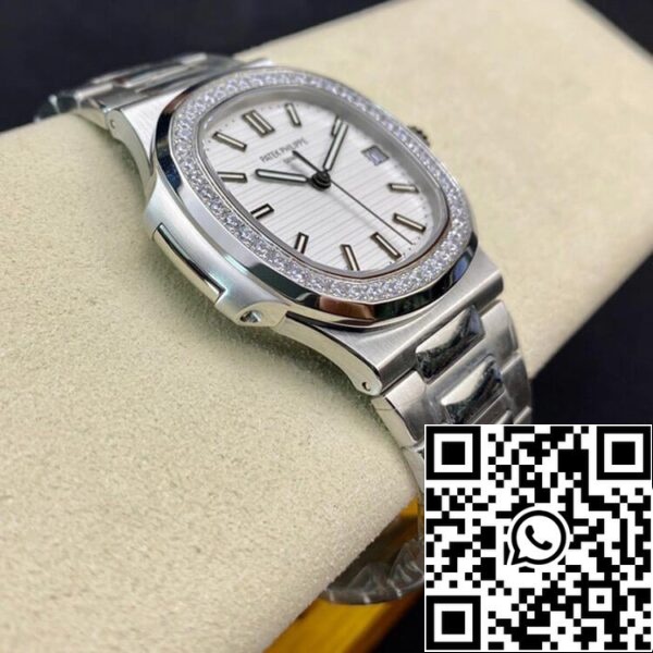 7 230 Patek Philippe Nautilus 5713/1G-010 1:1 Migliore Edizione PPF Factory V4 Quadrante Bianco Svizzero ETA324