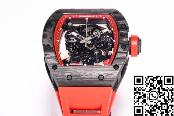 7 23 1eb159fd 9dec 411f 88d7 7b89d02d1f46 Richard Mille RM055 NTPT 1:1 Best Edition BBR Factory Carbon Fiber Red Strap Red Strap