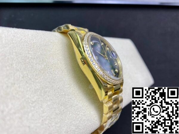 7 34 7 34 a234cccca4 774c 4392 a638 ef14172ed5dd Rolex Day Date M128348RBR-0035 1:1 Best Edition EW مصنع EW مينا أخضر متدرج اللون