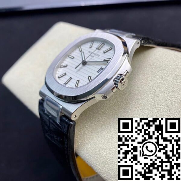 7 39 c3996abc 2d59 47c9 bd97 ef38845a773c Patek Philippe Nautilus 5711 1:1 Best Edition 3K Factory Weißes Zifferblatt Rindslederband