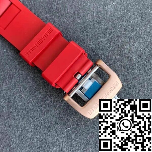 7 49 c014a66d 9216 4a9e be78 12e1ade115e0 Richard Mille RM011 1:1 Best Edition KV Factory Rose Gold Red Strap