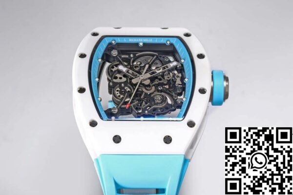 7 53 78674b70 48a1 4435 8aa1 ad9dc96ebee1 Richard Mille RM-055 1:1 Best Edition BBR Factory Керамический корпус Синий ремешок