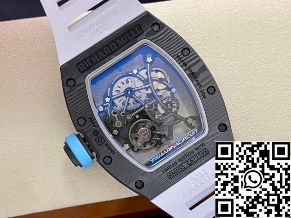 7 54 a215e040 d412 41f2 913e 86a79fac7ff0 Richard Mille RM-055 1:1 Best Edition BBR Factory Fibra de carbono