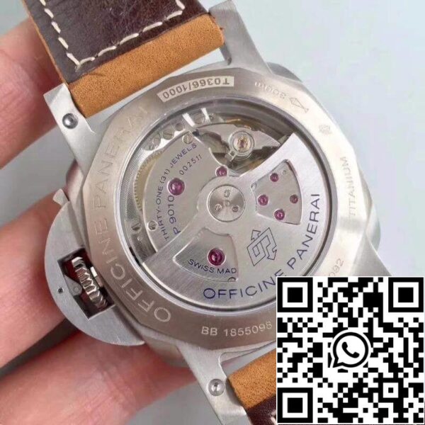 7 593 Panerai Luminor PAM1351 ZF fabriek heren horloges 1:1 Best Edition Zwitserse ETA P9010 bruin lederen band