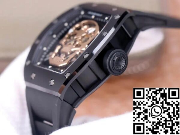 7 5 809fc1a8 78b9 4cdd b4fe e50d5054905e Richard Mille RM52-01 Tourbillon 1:1 Best Edition JB Factory Rose Gold Skull Dial