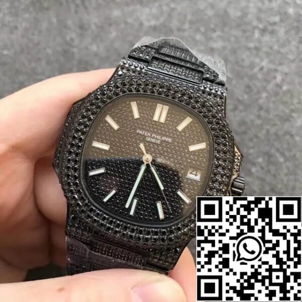 7 5 7 5 E020A55A B41A 49F6 49F6 92FB 11B189C55AE1 Patek Philippe Nautilus 5719/10G-010 1:1 Best Edition PPF Factory Full Diamond Dial Black Dial