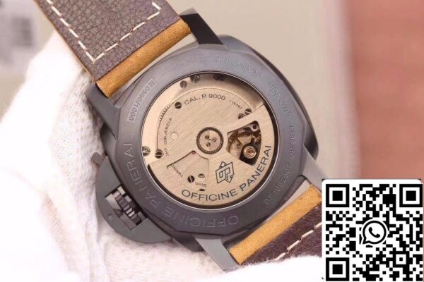 7 622 7 بانيراي بانيراي لومينور PAM386 PAM386 VS مصنع 1:1 أفضل إصدار سويسري ETA P9000 بميناء وعقارب رمادية فائقة الصقل