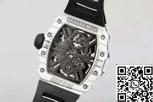 7 69 bcac8121 c1b9 4743 bca7 027379f7df84 Richard Mille RM12-01 Tourbillon 1:1 Best Edition RM Fabriek Zwarte Rubber Band