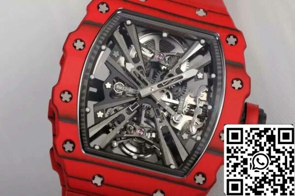 7 70 db415f04 0199 41a1 ae5d 17ef2eb739d8 Richard Mille RM12-01 Tourbillon 1:1 Best Edition RM Factory Red Case Black Rubber Strap