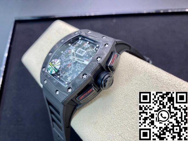 7 73 47f9e473 c7dd 487e 9e43 29c04ef49d92 Richard Mille RM011 1:1 Best Edition KV Factory Carbon Fiber Black Rubber Strap