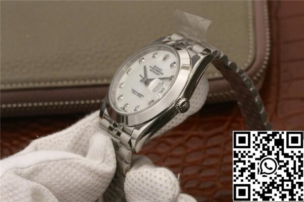 7 77 Rolex Datejust M126300 1:1 Най-добро издание EW Фабрика бяла фритиларна циферблат