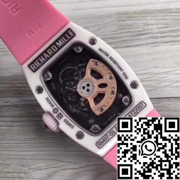 7 784 Richard Mille RM07 1:1 Best Edition Swiss ETA6T51 Mostrador vermelho com diamantes