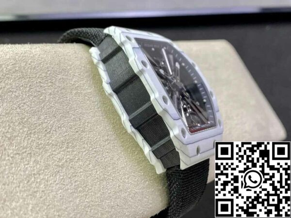 7 78 b30066b3 3754 46de 83e6 c4264b9a491e Richard Mille RM12-01 Tourbillon 1:1 Best Edition RM Factory Valkoinen hiilikuitu tapauksessa