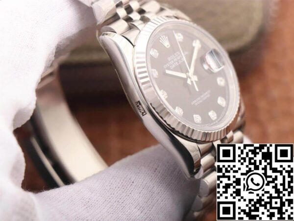 7 87 Rolex Datejust M126234-0027 1:1 Най-добро издание EW Фабрика черен циферблат