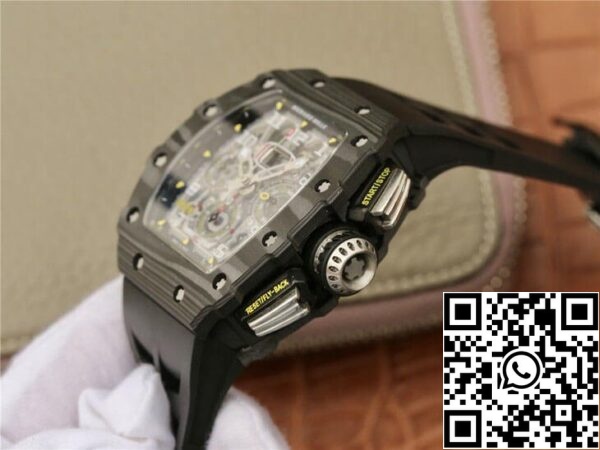 71 102 Richard Mille RM11-03 1:1 Mejor Edición KV Factory Caja de fibra de carbono negra