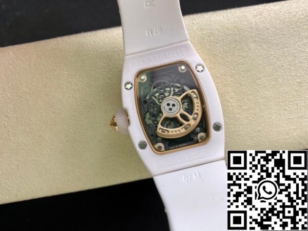 8 1 1 43802baf 6e32 4219 bb4f d949dcd262b5 Richard Mille RM 07-01 1:1 Mejor Edición RM Factory Cerámica Blanco Correa