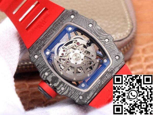 8 10 27dcf0b9 0505 44ad bb4b e04af8c49ccc Richard Mille RM35-02 1:1 Best Edition ZF Factory Cinturino in gomma rossa