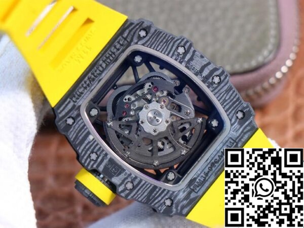 8 11 b563b4d1 8114 40fb 85e6 a9ad00ec6fa0 Richard Mille RM35-02 1:1 Best Edition ZF Factory Cinturino in gomma giallo