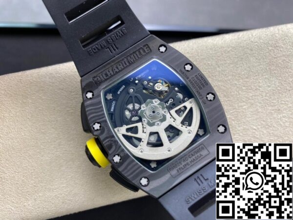 8 123 56626ec9 22d5 4863 9a4c 803aa80f7ee2 Richard Mille RM-011 1:1 Best Edition KV Factory Sárga szíj