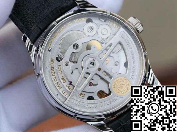 8 139 30d7849d 4a3e 4f8b bf53 aae72c85781a IWC portugalilainen IW504202 Real Tourbillon 1:1 Best Edition White Dial Musta nahkahihna Sveitsin ETA Tourbillon