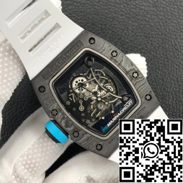 8 14 8ba13077 dfca 4e48 9dbf f78aa34b1f35 Richard Mille RM055 1:1 Meilleure édition ZF Factory Cadran squelette en fibre de carbone