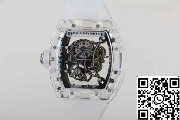 8 18 b0a411c2 6420 4d03 ad3a 3cc53ad27c9f Richard Mille RM055 1:1 Best Edition RM Fabriek Transparante Kast Replica Horloge