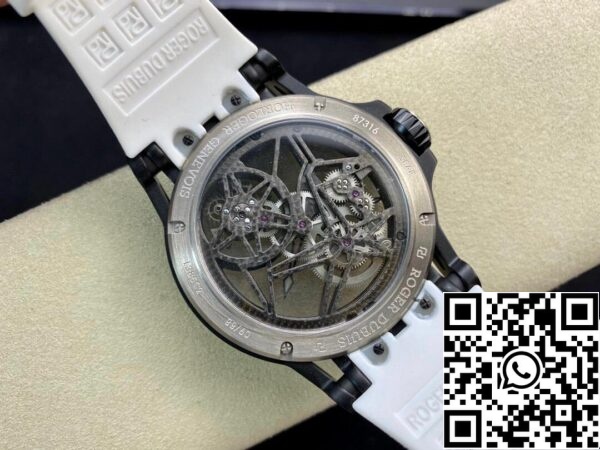 8 19 77ce72ce 2b97 46cd b862 8bbd3466f541 Roger Dubuis Excalibur RDDBEX0549 1:1 Meilleure édition BBR Factory Tourbillon Bracelet blanc